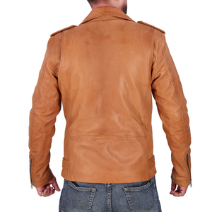Men Eco-Friendly <b>Leather</b> <b>Jacket</b> with Front Logo High Quality Craftsmanship for Winter Wear and Street Style - Product Image 4