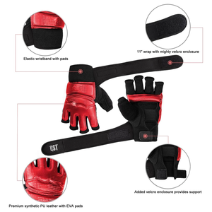 Guantes de Taekwondo de medio dedo Unisex de alta calidad, los mejores guantes de artes marciales y MMA UFC, fabricación de guantes bóxer de cuero - Product Image 5