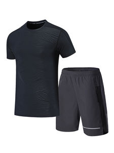 เสื้อยืดออกกำลังกายสำหรับผู้ชายและ100% ใส่ได้ทั้งชายและหญิงชุดวิ่งออกกำลังกายแขนสั้นผ้าฝ้ายระบายอากาศได้ดีพิมพ์โลโก้ได้ตามต้องการ - Product Image 2