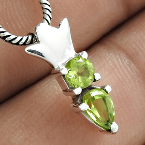 Best Selling Good Quality 925 Sterling Silver Natural <b>Peridot</b> Gemstone Elegant Look <b>Pendant</b> Handmade Jewelry for Birthdays Party - Product Image 1