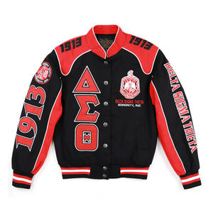 Chaqueta Bomber de satén de invierno informal para hombre, decoración de botones de poliéster, chaqueta atlética bordada de tela satinada, diseños personalizados - Product Image 1