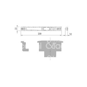CONTRAPESO AJUSTABLE 230x22mm Ajuste lateral 2,5mm - Product Image 1