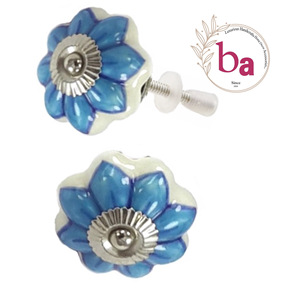 Boutons de melon en céramique fleur pour armoires commodes chambres entrepôts et villas extérieurs pour poignées de porte et poignées [CK 249] - Product Image 1