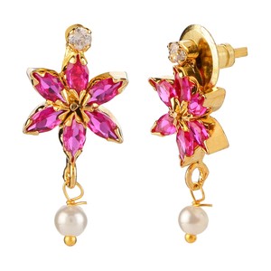 Venta al por mayor de joyería de cristal de la India Faux Pearl Beaded Strand tradicional novia collar de conjunto de joyería fabricantes, Rosa - Product Image 4