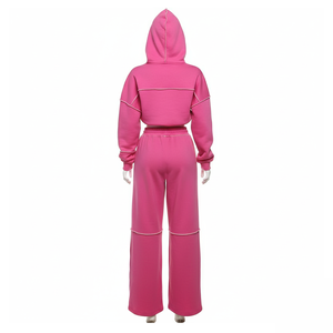 Ensemble de vêtements de sport pour femmes, leggings larges, vêtements de sport pour la salle de sport, vêtements d'entraînement à manches longues, vêtements de sport pour femmes, ensemble 2 pièces - Product Image 6