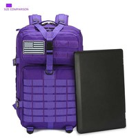 Sac à dos tactique vintage unisexe 45L 900D imperméable à armature externe, multi-compartiments, fermeture éclair PVC 3P, pour camping et randonnée en extérieur