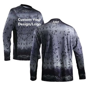 Al Aire Libre UPF50 protección suave poliéster sólido senderismo camisa pesca camisa Ringer Fitness transpirable cómodo pesca camisa OEM - Product Image 5