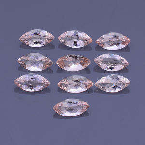 Gema de morganita natural para joyería, morganita de melocotón tallada en Marquesa, 10x5mm - Product Image 1