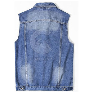 Chaleco vaquero de hombre a la moda al por mayor diseño personalizado fabricación pakistaní chaleco vaquero de hombre de alta calidad - Product Image 2