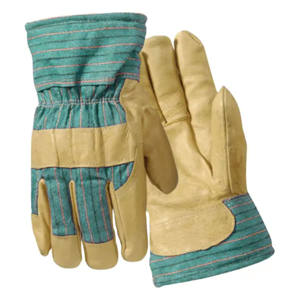 Guantes DE SEGURIDAD reflectantes canadienses de primera calidad Cuero de grano de búfalo Certificado CE 11 oz Anti-Vibración Antiestático Cómodo - Product Image 3
