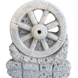 Fontana da Giardino in Cemento Modello Ruota 44x37xh.94cm Senza Rubinetto - Product Image 5