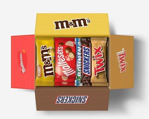 Mixed Bulk Chocolate Box, M&M's Peanuts, Snickers, Twix, Maltesers, Bounty, 1.4kg - 30 Full-Size- Milk Chocolate <b>Bars</b> & Bags - Product Image 6