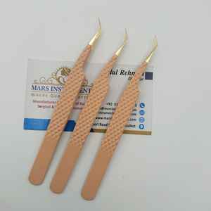 Pince à épiler de haute qualité à 45 degrés en acier inoxydable de couleur nue pour extensions de cils - Product Image 3