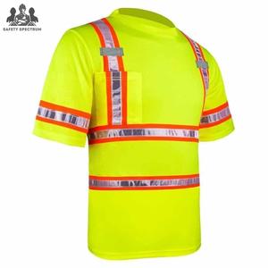 Camisetas de Seguridad de Alta Visibilidad 2025 Premium, Logotipo Personalizado, Venta al por Mayor, 100% Algodón, Impermeables, Reflectantes, Anti-UV, Transpirables - Product Image 1