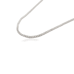 Collar de Tenis Apilable con Diamantes Naturales de Corte Brillante Redondo, el Más Asequible para Pedidos al por Mayor, Ideal para Fiestas, Oro Blanco de 14K - Product Image 3