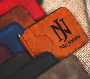Clip para Billetes de Cuero Personalizado para Hombre, Tarjetero Delgado Personalizado, Regalo para Él, Clip para Dinero Grabado, Carteras Minimalistas - Product Image 4