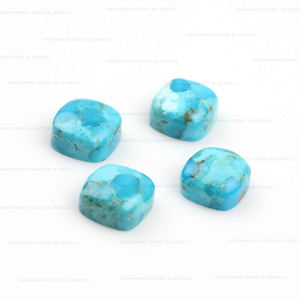 Genuino 10mm calibrado forma de cojín Mohave cuarzo azul piedra preciosa suelta Natural alto pulido fabricación de joyas proveedor al por mayor - Product Image 2