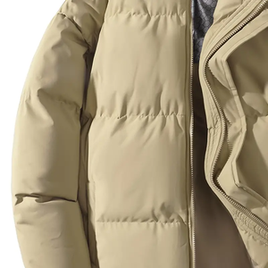 Recién llegado, chaqueta acolchada personalizada, precio bajo, abrigo de invierno de Color sólido para exteriores, chaqueta acolchada gruesa y cálida para hombre - Product Image 5