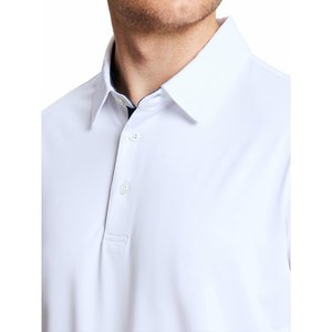 Polo décontracté à manches courtes pour hommes d'affaires noir uni impression personnalisée broderie logo sport golf - Product Image 4