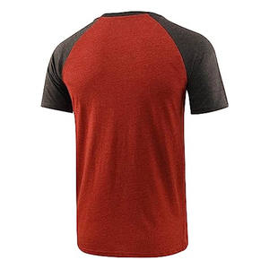 Camisetas de alta calidad al por mayor con cuello en V profundo para hombres con logotipo personalizado, camiseta con contraste de raglán, camisetas con cuello en V - Product Image 4