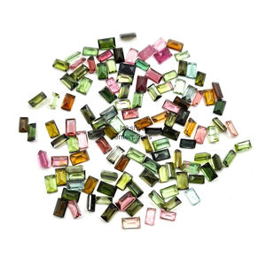 2x4mm <b>Tourmaline</b> Baguette Cut Faceted Gemstones For Jewelry Making Loose Calibrated Natural Multi <b>Tourmaline</b> Stone For Alibaba - Product Image 3