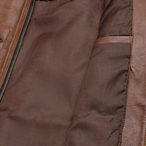 Best Sale Waterproof Men's <b>Leather</b> <b>Winter</b> <b>Jacket</b> Slim Fit Breathable Eco-Friendly Front Logo - Product Image 6
