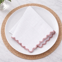 Serviette de table en coton moelleux et élégant avec bord festonné pour dîner, mariage, restaurant, serviette de table en coton moelleux de luxe