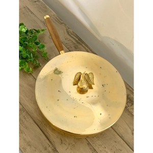Low Price Brass And <b>Wood</b> Chaffing Dish With Pearl <b>Finial</b> Elegant Serving Piece For Dinner Party Catering - Product Image 2