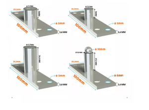 Bisagra pivotante de puerta de acero inoxidable moderna Puerta de madera pivotante de acero inoxidable de 360 grados superior e inferior - Product Image 6