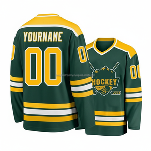 Maillot de hockey sur glace personnalisé léger, uniforme d'équipe sublimé de haute qualité, polyester respirant, fournisseur OEM et grossiste - Product Image 3