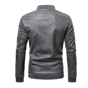 แจ็คเก็ตหนังแท้ผู้ชายปี 2025 ขายส่ง ออกแบบเองได้ สีพื้น สำหรับฤดูหนาว คอตั้ง กันน้ำ เป็นมิตรกับสิ่งแวดล้อม รับผลิตตามแบบ - Product Image 3