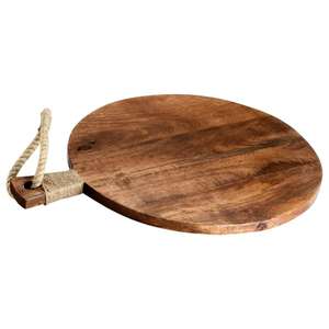 Nouvelle planche à découper ronde de service de mangue légère et bon marché en bois d'acacia moderne de l'exportateur indien - Product Image 1