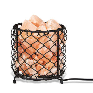 Sel de roche de l'himalaya artisanat panier en fer forgé lampe Air organique brillant morceaux naturel décoration de la maison bol artisanat naturel - Product Image 3