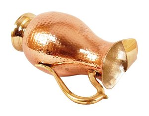 Wholesaler 1700ml <b>Copper</b> Royal Mughal <b>Jug</b> Water Pitcher <b>Copper</b> Hammered Drinkware Metal Jar Ayurveda Healing Tumbler - Product Image 5