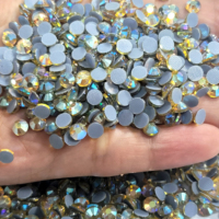 Offre Spéciale Bling Bling SS10-SS30 pierres de cristal dos plat ongles strass 3D HotFix Nail Art décoration bricolage verre manucure