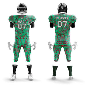 Vêtements de football américain pour hommes Ensemble sur mesure Short en jersey brodé Séchage rapide 100% polyester Plus Size Front Tariff Free - Product Image 1