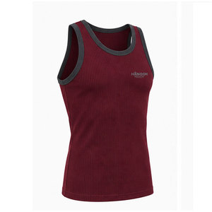 Débardeurs sans manches en maille extensible pour hommes, hauts côtelés décontractés pour collections de vêtements en marque blanche et commandes en gros - Product Image 3