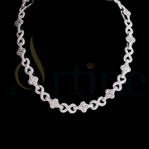 925 <b>Solid</b> <b>Silver</b> <b>Necklace</b> Bling Iced Out Vvs Round Moissanite Diamond 12mm Cuban Link Chain Men Hip Hop Jewelry - Product Image 1