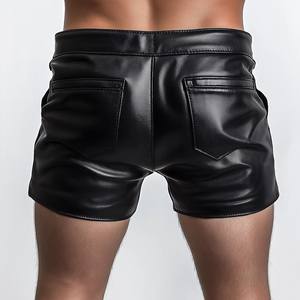 Pantalones Cortos Deportivos para Hombre, Hechos a Mano, de Algodón, Sólidos, Transpirables, de Secado Rápido, Cintura Media, Estilo Vintage, con Múltiples Bolsillos y Cierre con Cordón, para Gimnasio, Entrenamiento, Casual - Product Image 2