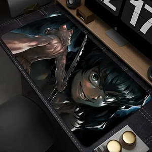 XXL Demon Slayer Inosuke Hashibira <b>Mouse</b> Mat Waterproof Square Heated Gaming Playmat with Wireless Charging Feature - Product Image 4