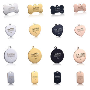 Металлическая пустая сублимационная бирка из нержавеющей стали с индивидуальным логотипом, лазерная сублимационная бирка для собачьей шеи, бирка для домашних животных, табличка с именем для гравировки - Product Image 2