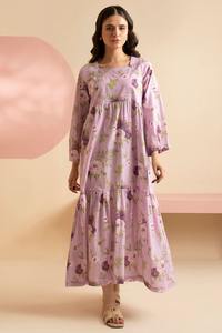 Heavy Women's Party Dress <b>Vintage</b> Rayon Natural Waistline Vacation Style <b>Ball</b> <b>Gown</b> High Quality Wholesale Import Duties Included - Product Image 6