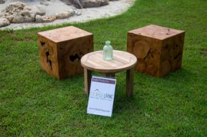 Mesa de cubo de madera de teca duradera de buena calidad para uso en exteriores de Indonesia - Product Image 4