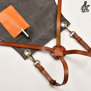 Tablier en Jean unisexe pour hommes et femmes, tablier de Chef de haute qualité - Product Image 5