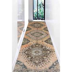 Tapis imprimé marron : Tapis bohème de luxe, cadeau de cuisine et de déménagement, tapis doux non tissé - Product Image 4