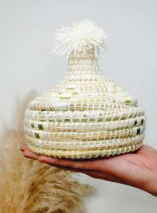Autumn/Winter Bohemian Women's Handcrafted Moroccan-Style Wool Pompom <b>Woven</b> <b>Basket</b> Summer Embroidery Home Decor Shoulder Bags - Product Image 5
