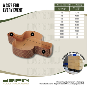 Moldes para hornear en forma de paloma personalizables hechos en Italia, Celulosa pura, antiadherente, aptos para microondas y horno - Product Image 4