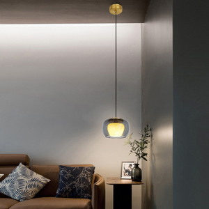 Boutique cao cấp treo ánh sáng hun khói thủy tinh ánh sáng mặt dây chuyền với bên trong đá khuếch tán cung cấp lớp hiệu ứng ánh sáng cho khách sạn - Product Image 2