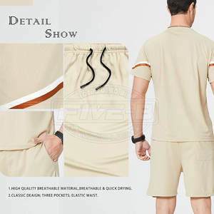 Ensemble de shorts de sport d'été légers et de haute qualité pour hommes adultes, taille adulte, 2 pièces, écologiques, décontractés, MOQ faible - Product Image 6