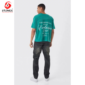 Custom Print Summer Vintage Acid Wash Sun Faded Cotton Graphic Tee Raw Boxy Fit Cropped T <b>Shirt</b> <b>Men</b> - Product Image 6